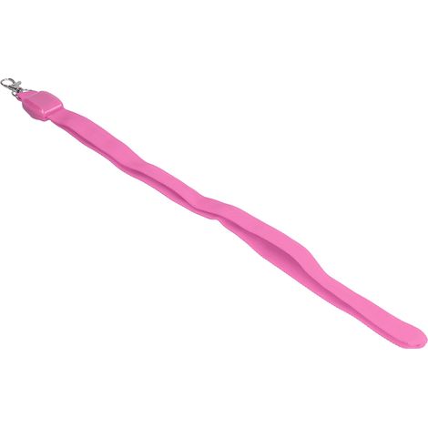 Collier LED pour chien, réfléchissant, anti-décoloration, logo personnalisable, boîte carrée pour carte d'identification LED, lanière pour chien (rose). (1/5)