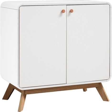 Cassie Armoire avec 2 portes en mélaminé blanc (1/5)