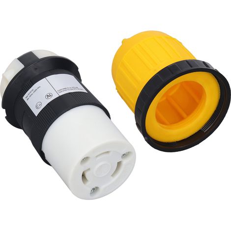 Connecteur verrouillable 30 A, isolé et de sécurité, avec cache-câble pour camping-car (1/5)