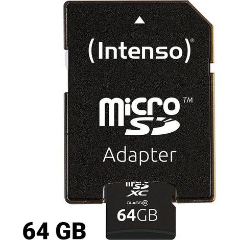 Intenso 3413490 Micro SD clase 10 64GB c/adapt (1/5)