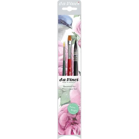 Pinceaux - Aquarelle - Pour faire des motifs floraux - Lavis, rond et plat - Da Vinci (1/2)