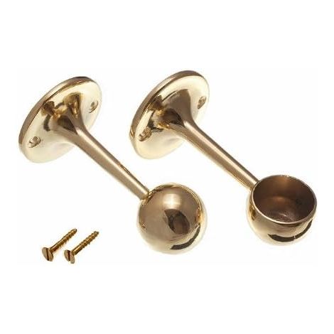1 support de porte-serviettes plaqué laiton électro – 25 mm de diamètre (1/2)