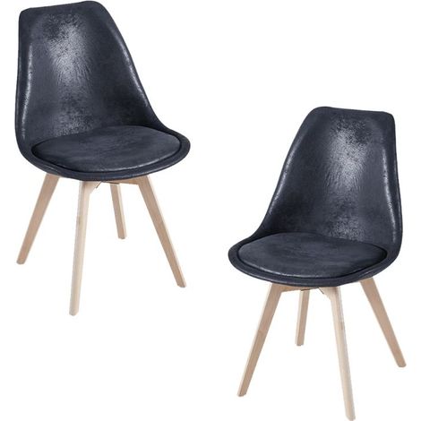Packs Sillas Comedor - Pack 2 Sillas Synk Vintage - Negro (1/4)