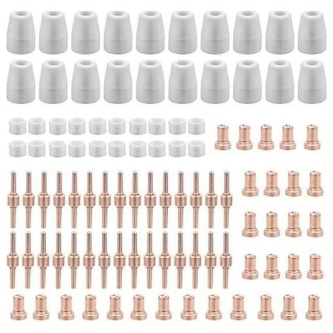 120 Pices PT31 Consommables Plasma Decoupeur Plasma Parkside Cut 30 40 50 Consommables de Dcoupeuse Plasma Accessoire Decoupeur Plasma Electrode Tip Buse