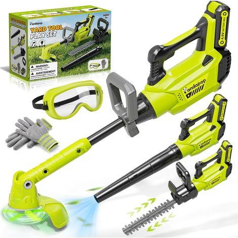 3 en 1 Outils Jardinage Enfant, Tondeuse, Souffleur, Taille-Haie (1/5)