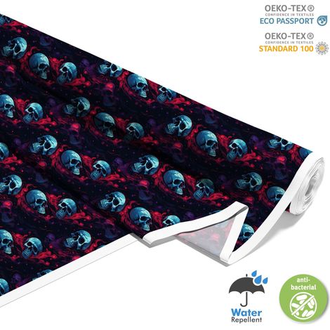 Outdoor Dekostoffe Oxford - Motiv der Schädel I DX4539 (1/5)
