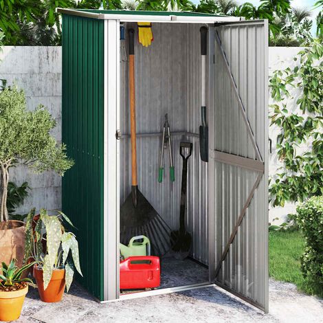 Abri de jardin-Remise Cabane pour outils vert 118,5 x 97 x 209,5 cm Acier galvanisé (1/5)