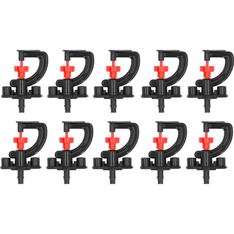 10 Set Refraction Spray Nozzle G Type Micro Rotating Nozzle Watering Sprinkler for Greenhouse