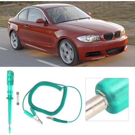 Testeur de circuit de tension universel pour voiture 6V-24V, stylo testeur de tension automobile, outil de réparation d'ampoules (vert) (1/5)