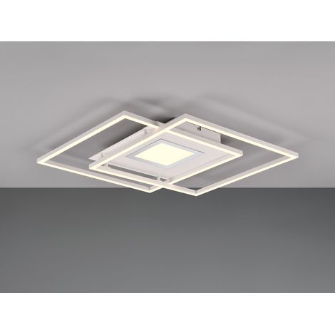 Flache Deckenleuchte VIA mit Fernbedienung Weiß, Breite 50cm (1/5)