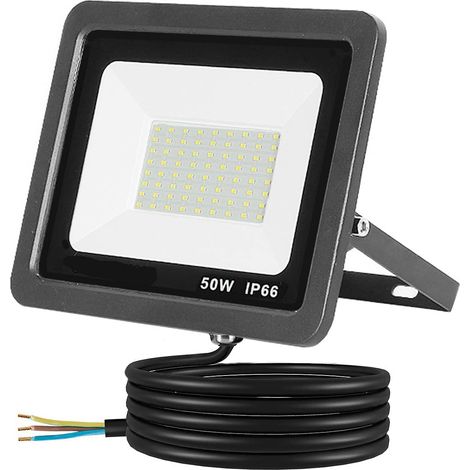 50W Projecteur LED, 5000LM Super Brillant  LED  IP66 Spot LED , 72 LED, Éclairage de  pour Terrace, Jardin, Cour, Garage [Classe énergétique A+++]