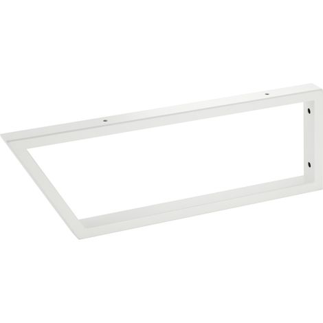 1 Stück Waschtischkonsole TWK450 450 x 150 mm Stahl Weiß matt Vorderseite 60° abgeschrägt