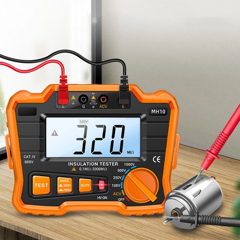 Testeur de résistance d'isolement ANENG, mégohmmètre numérique, appareil de mesure de haute précision pour les hautes résistances électriques, instrument de mesure d'isolement électronique (1/5)