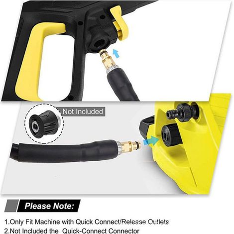 Tuyau Haute Pression - 6 M - Résistance 180 Bar - Compatible Avec Nettoyeurs Haute Pression - 1 Pièce (1/5)