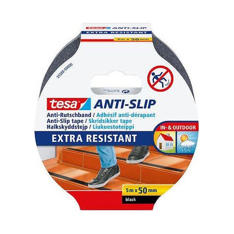 Tesa Cinta antideslizante negra 50 mm x 5 m (1/4)
