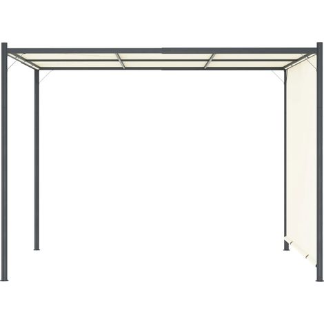 Maison Exclusive - Pergola con Tetto Regolabile Bianco Crema 3x3 m in Acciaio