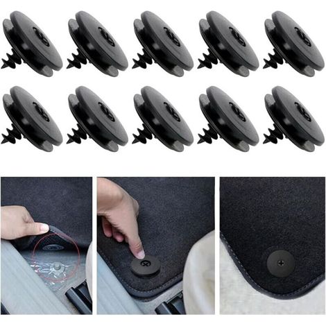 Clip universali per tappeti, clip di supporto per tappeti, clip per tappetini auto, supporti antiscivolo per fissare i tappetini dell'auto, per tappetini e tappetini antiscivolo per auto (10 pezzi)