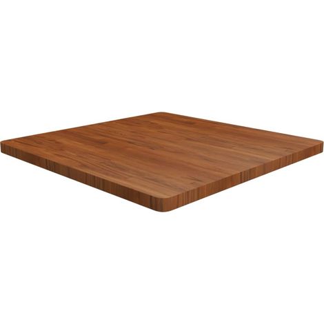 Plateau De Table Plan de travail - carré Marron foncé 90x90x4cm Bois chêne traité BV343121 - BonneVie (1/3)