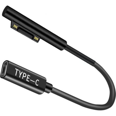 Adaptateur de prise magnétique 65 W vers câble de connexion USB C pour 7, ordinateur portable 4/3/2/1, Série 3/2/1 - Adaptateur 15 V DC vers USB C