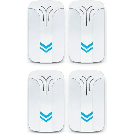 Set di 4 repellenti elettronici a ultrasuoni contro zanzare, insetti, per la lotta ai ratti, per interni, anti-scarafaggi, mosche, topi, ragni (1/4)