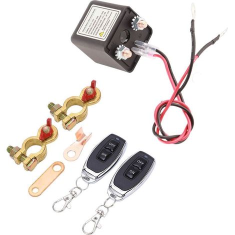 DC12V Remote Battery Cut-Off Switch, Anti-Theft Car Circuit Breaker Prevents Battery Discharge, for RV ATV Car Boat, Control Distance (250A) (1/5)