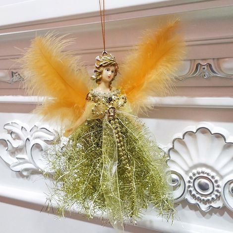 Angel - Christmas Tree Pendant - Home Decor - Window Door Tree Hanging Ornament - 22 x 13 cm - Cloth - 1 Pc (1/3)