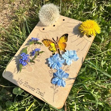 Panneau de sentier de découverte des fleurs populaires, panneau de collection florale créatif, artisanat en bois (1/5)