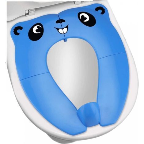 Blue Baby Foldable Toilet Seat Reducer for Children, Travel Potty Seat for Babies (1/5)