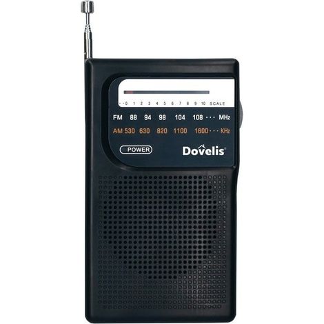 Radio portatile verticale 2xAA 118x28x70mm