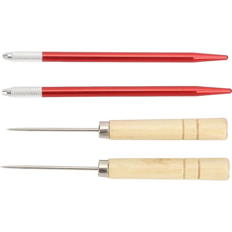 Outil pour implanter les perruques de poupée - Outil de trempage de cheveux DIY - Tige en cuivre avec manche en bois - Accessoires de coiffure pour poupées à domicile ou en boutique. (1/5)