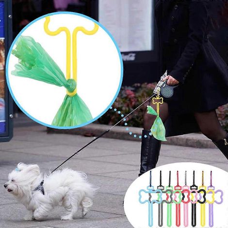 Distributeur de sacs à déjections canines pour cage de transport, support mains libres et durable pour la marche. (1/4)