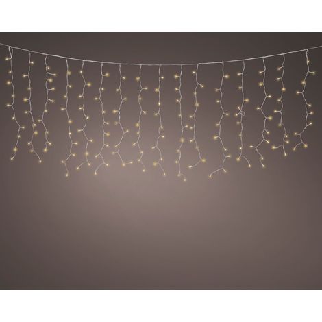Tenda luminosa LED 200 x 100 cm trasparente/oro tenue Peraga Christmas