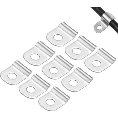 50Pcs U Tube Pince 2mm, Fixation Câbles Tuyaux 304 Acier Inoxydable Epaissi, Cavalier Cable Electrique, Fixation pour Tube (1/5)