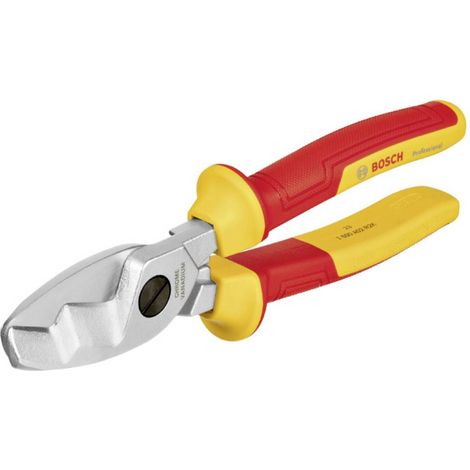 Bosch – Pince ciseaux à câble isolés VDE 200 mm – Acier forgé – Testé jusqu'à 10 000 volts – Pour dénudage et coupe aluminium/cuivre 2/0 AWG (1/5)