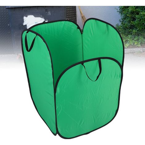Bolsa recogedora de hojas portátil 2XL con bolsa de almacenamiento y 4 estacas de alambre de acero, 578 g, material: poliéster 300D + alambre de acero, plegable. (1/5)