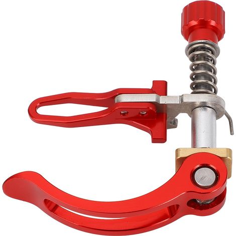 Collier de serrage rapide pour tige de selle en acier inoxydable, compatible avec les vélos pliants 3sixty de 31,8 mm (rouge). (1/5)