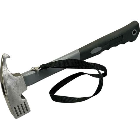 Marteau de camping,extracteur de piquets de tente, multifonction en acier à haute teneur en carbone,pour camping,gris (1/4)