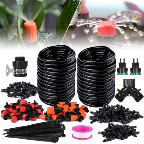 Kit D'arrosage Goutte À Goutte - Tuyau 6 35 Mm - Pour Jardin Paysager Fleurs Terrasse Plantes - 30 M (1/5)