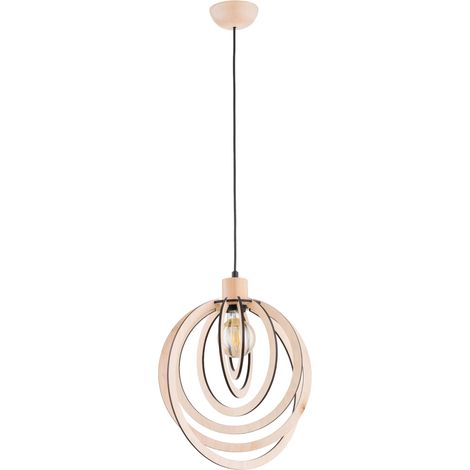 Suspension scandinave bois noir Solina E27 Alfa chambre (1/3)