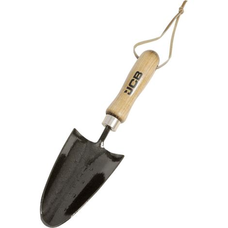 JCB Heritage High-Carbon Steel Forged Hand Trowel, Ash Wood Handle (1/4)