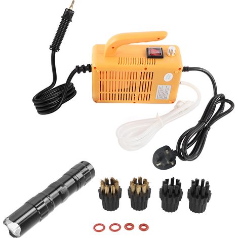 1700-W-Hochdruckdampfreiniger mit Taschenlampe und Verlängerungsrohr, tragbarer Dampfreiniger, UK-Stecker (220 V)