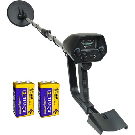 Professionelles Metalldetektor-Set, IP68 wasserdichte Spule, kann 9 Arten von Metallen identifizieren, hohe Präzision, 6,5 Zoll Erkennungstiefe, 2 Modi, starke Entstörung,