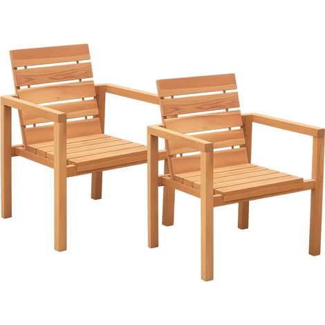 Teak Gartensessel mit Armlehnen FREETOWN (2er Set) (1/5)