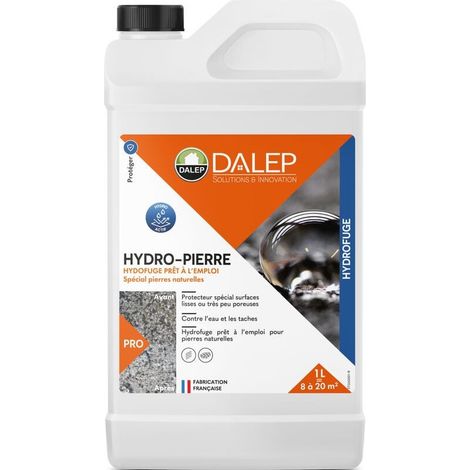 Dalep – Hydrofuge pierre naturelle 1L – Imperméabilisant phase aqueuse – Protection contre taches et salissures – Application facile sur surfaces lisses
