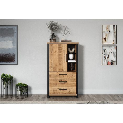 Buffet haut contemporain chêne mango Enabelle (1/5)