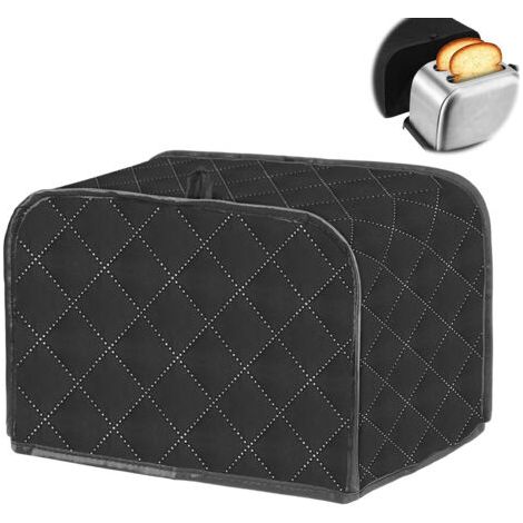 Staubdichte Toaster-Abdeckung für Küchengeräte aus maschinenwaschbarem Polyester, wasserdichte Brotmaschine (schwarz) (1/5)