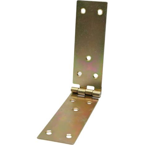 DOJA Barcelona Charniere Caisse 8 Pièces Charnière Coffre 100x35x1,5 mm Zinc Galvanisé Jaune Charnière pour Tiroir, Coffre de (1/5)