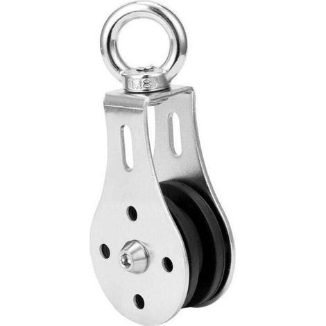 Polea elevadora silenciosa de acero inoxidable, con capacidad de carga de 300 kg, con anillo giratorio y rueda elevadora para entrenamiento de fuerza y fitness (1 unidad). (1/4)