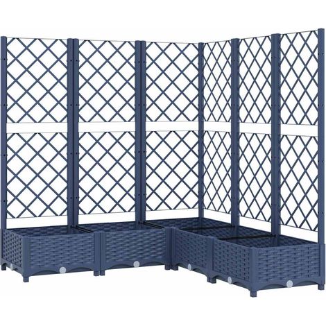 Maison Exclusive - Pflanzkübel mit Spalier Blaugrau 120x120x121,5