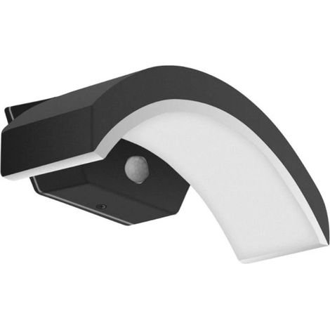 Applique esterna LED 12W sensore PIR Ponte IP65 nera (1/5)
